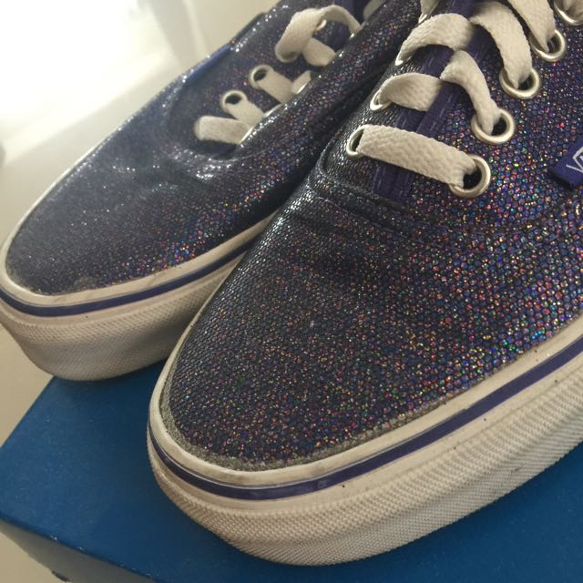 Glitter purple vans hot sale
