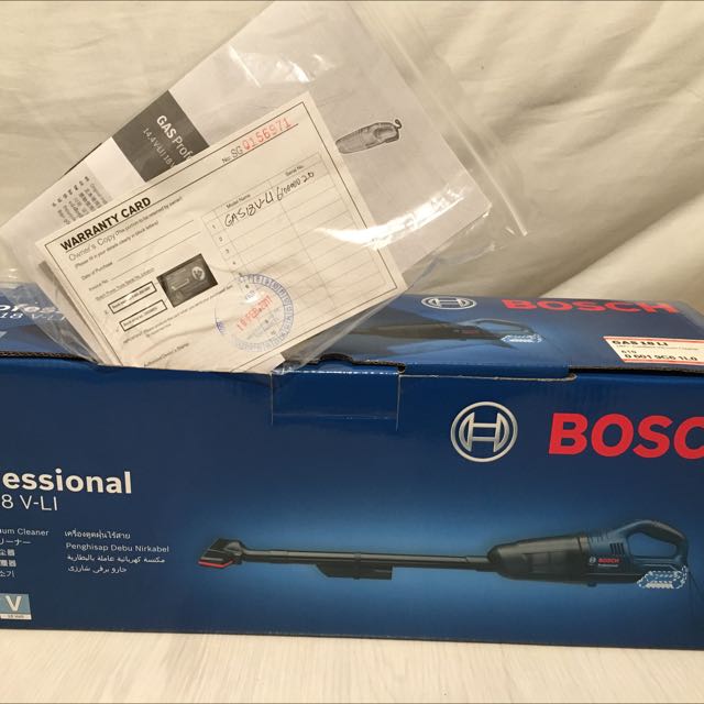 Bosch GAS 18 VLI Cordless Vacuum Cleaner, TV & Home Appliances, Vacuum Cleaner & Housekeeping