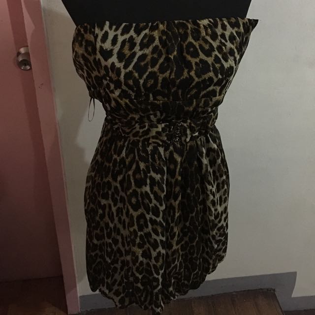 leopard tube dress
