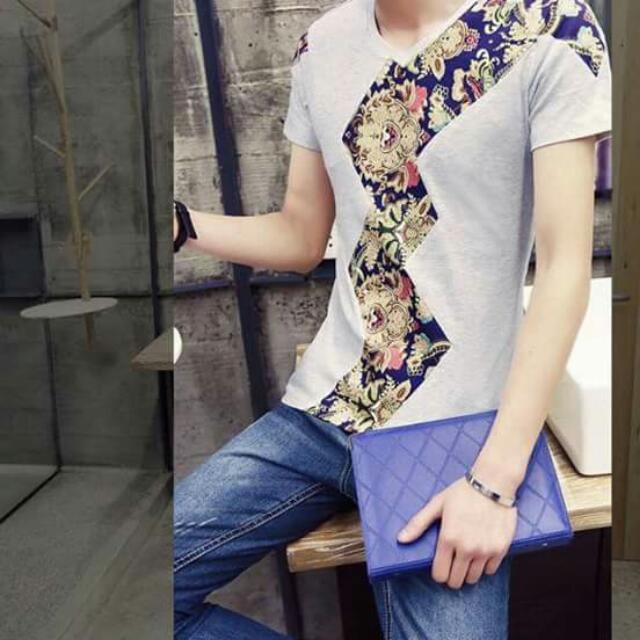 Korean Men S Wear Combined Cotton Tee Shirt Online Shop