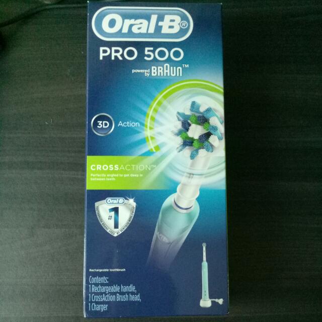 Oral B Pro 500 Electric Toothbrush (Warranty), Beauty & Personal Care