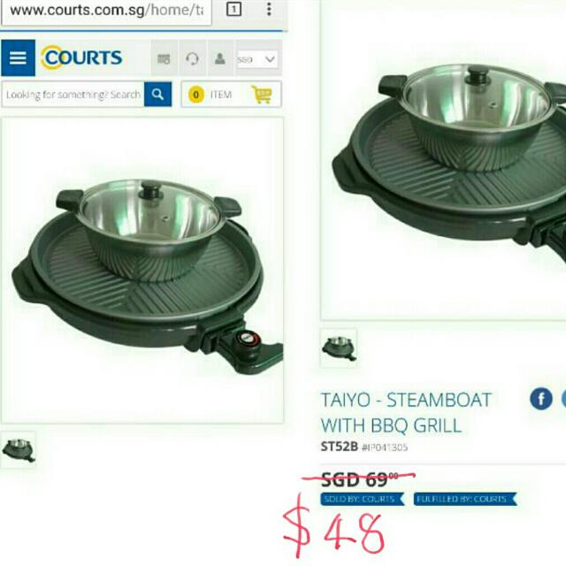 Taiyo ST52B BBQ Grill With Hot Pot, TV & Home Appliances, Kitchen