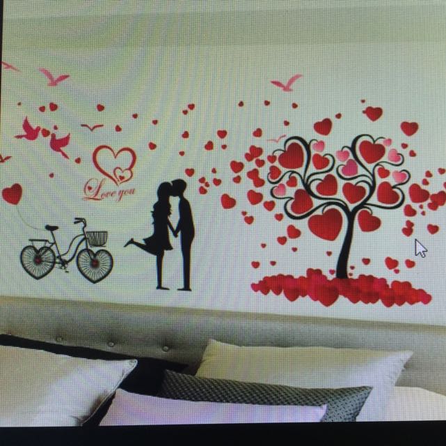 Wall Stickers Bedroom Warm Living Room Wall Decorative Wall Paper Stickers Self Adhesive Romantic Wedding Appraces Removal Furniture Home Decor On Carousell It's a bit difficult to pick the wall art based on the theme and style of your room. wall stickers bedroom warm living room wall decorative wall paper stickers self adhesive romantic wedding appraces removal