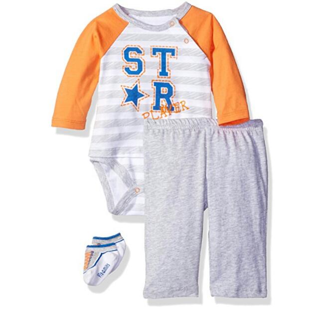 Brand New Vitamins Baby Boys T Shirt Look Screen Print 3 Piece