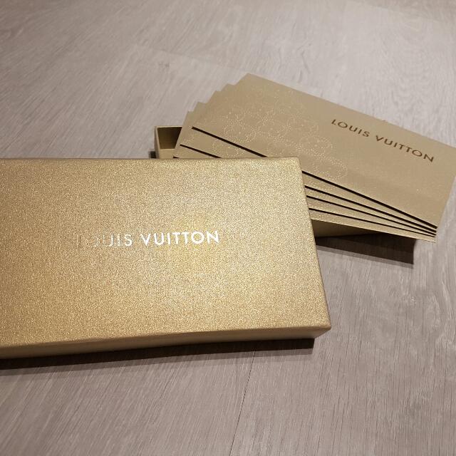 Louis Vuitton Money Envelopes Box Set VIP Only Classic Gold Monogram RARE