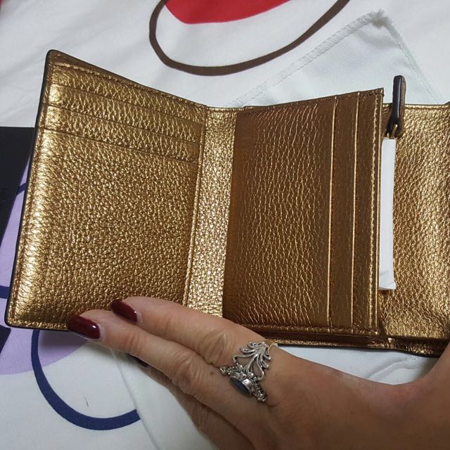 MCM Ladies Gold Wallet Luxury Bags Wallets on Carousell
