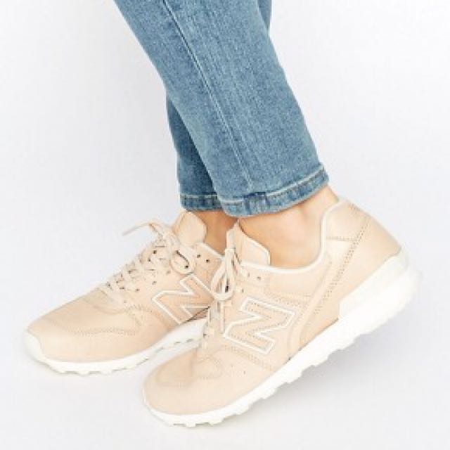 NEW BALANCE 996 NUDE LEATHER TRAINERS 