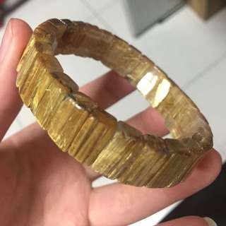 天然鈦晶手排39克