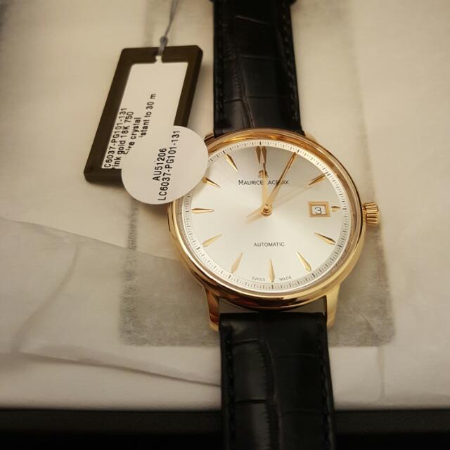 BNIB 18k Maurice LACROIX Gold Watch Luxury Watches on Carousell