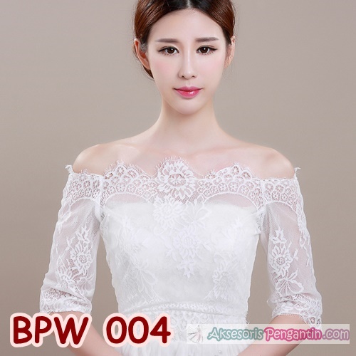 Bolero Pesta Pengantin Wedding Modern L Cardigan Lace W Olshop