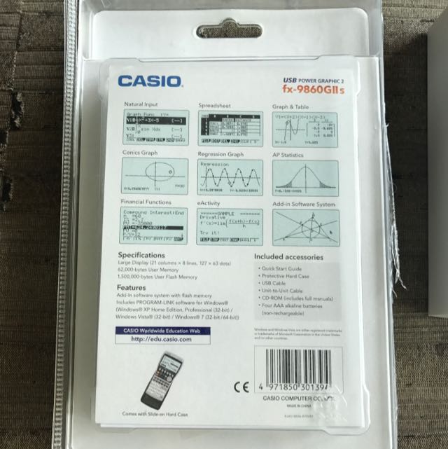 Casio graphics calculator fx 9860giis hobbies toys stationery