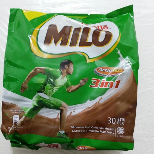 Milo 3in1 30 X 33gram Sachets Big Pack, Health & Nutrition, Health