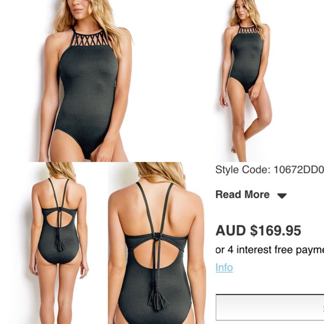 Seafolly One Piece Swimwear Size 10 Bras N Things Victoria