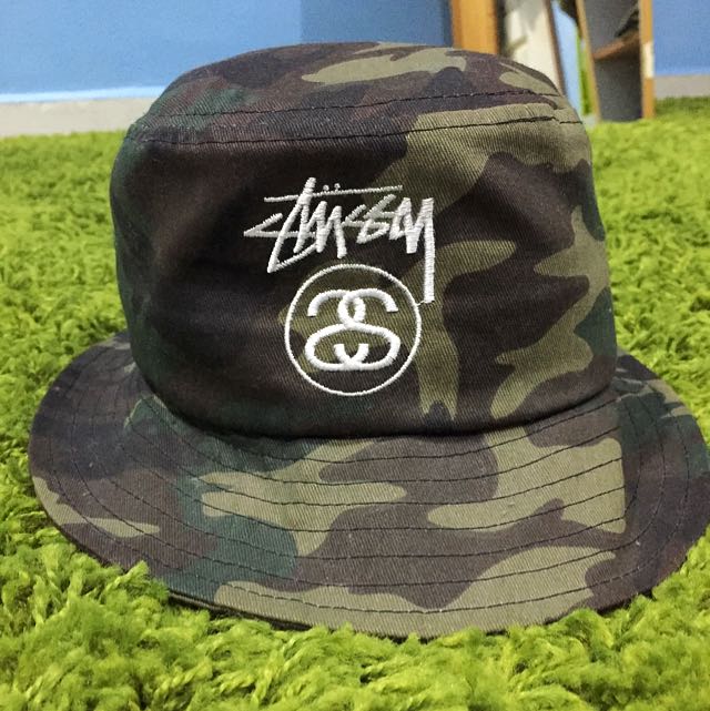 Stussy camo bucket hat Clearance