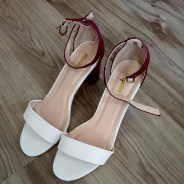 bata white heels