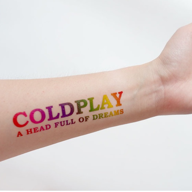 Coldplay Temporary Tattoo Sticker Serba Serbi Others Di Carousell