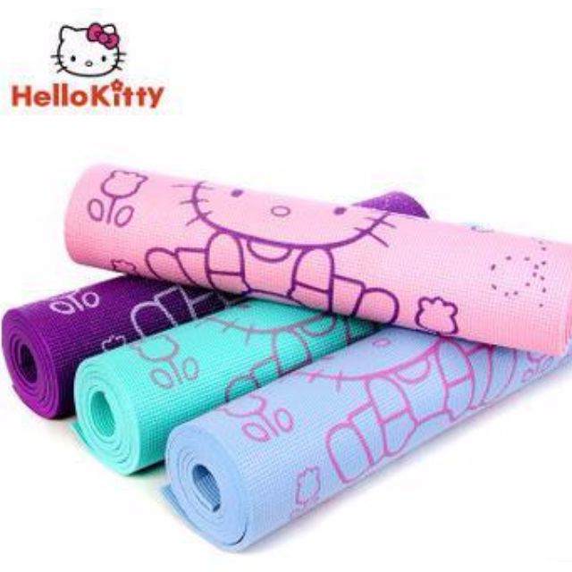 Fitness Hello Kitty Yoga Exercise/Exercising PVC Mat 6-8mm Thickness