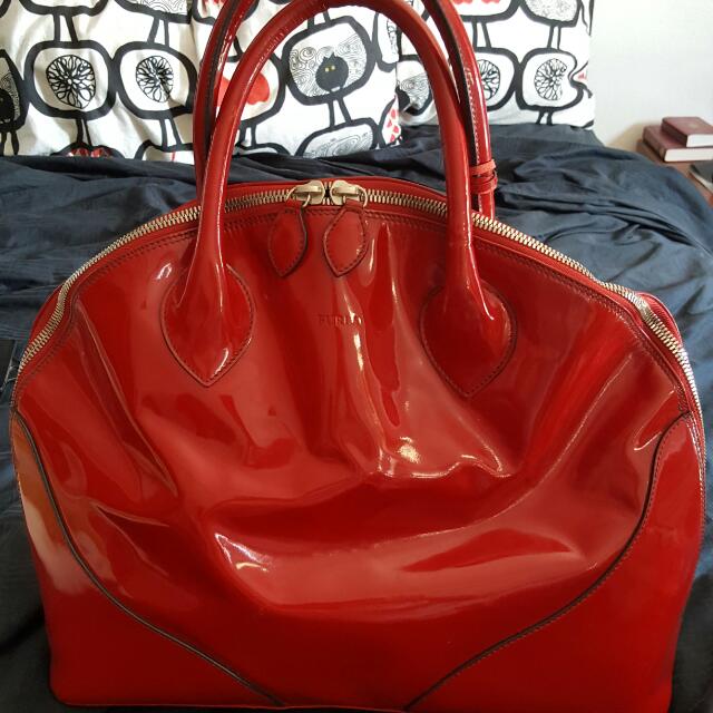 furla patent leather bag