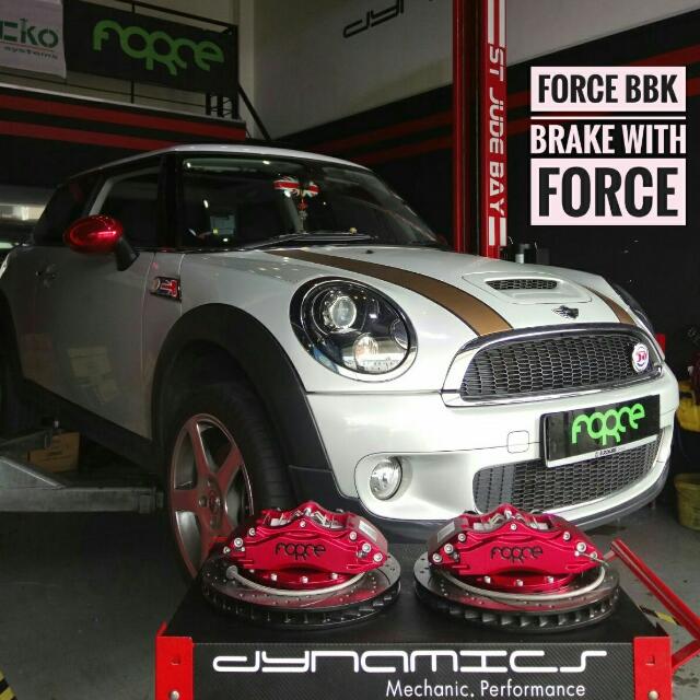 Mini Cooper R56/F55: FORCE Big 4 Pot Big Brake Kit (BBK), Car ...