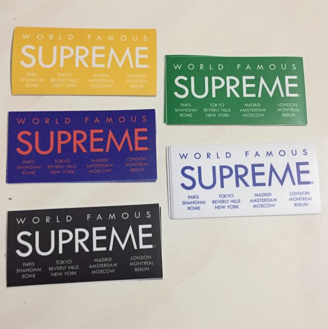 World famous supreme sticker clearance