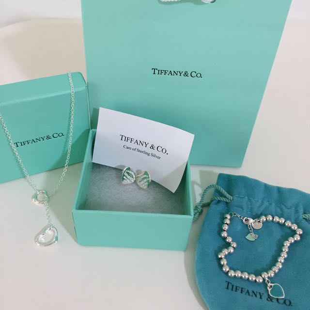 tiffany and co necklace and earring set
