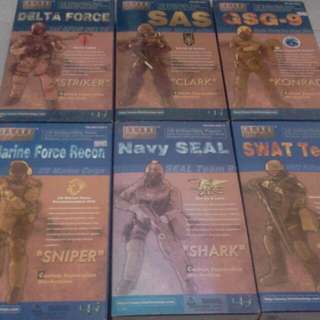 bbi 1/6 military elite force figures each