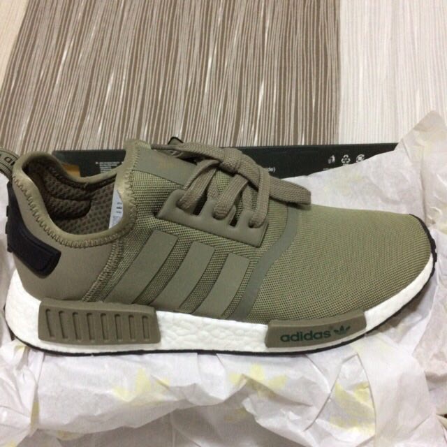 Authentic] Adidas Originals NMD R1 Olive/Black US 9.5, Men's Fashion,  Footwear on Carousell