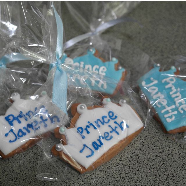 Crown Cookies With Name Customized Baby Shower Full Month Wedding