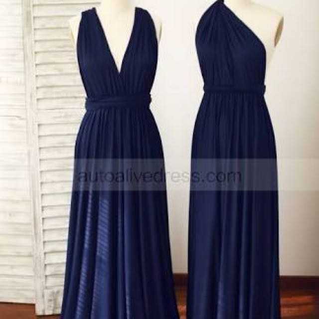 infinity dress dark blue