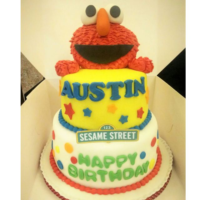 Elmo Sesame Street Customized Fondant Cake Food Drinks Baked