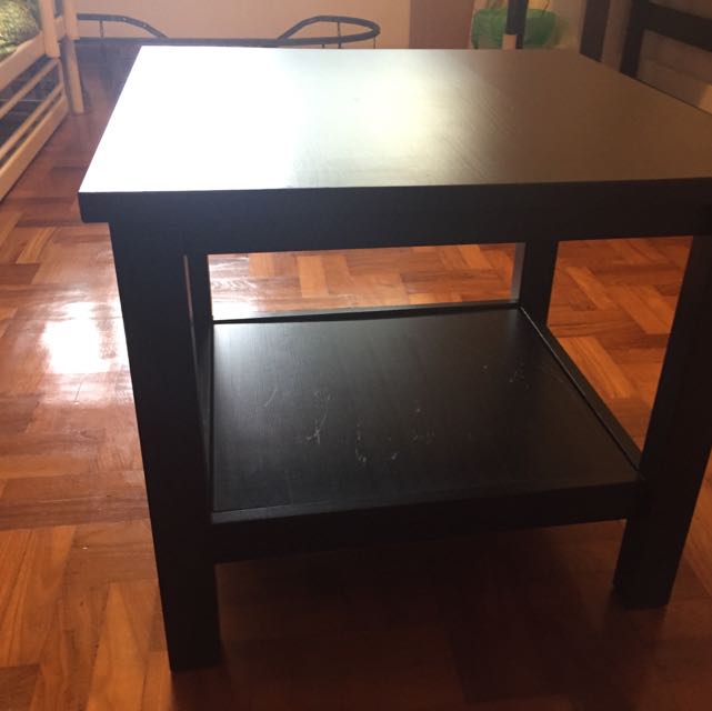 Ikea Hemnes Side / Coffee Table Black Brown Solid Wood, Furniture & Home Living, Furniture