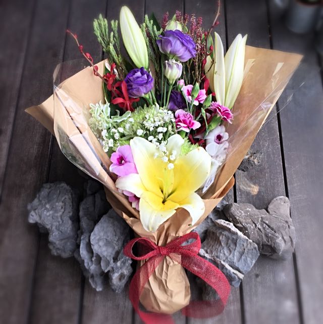 Lilies And Orchid, Furniture & Home Living, Home Decor, Artificial