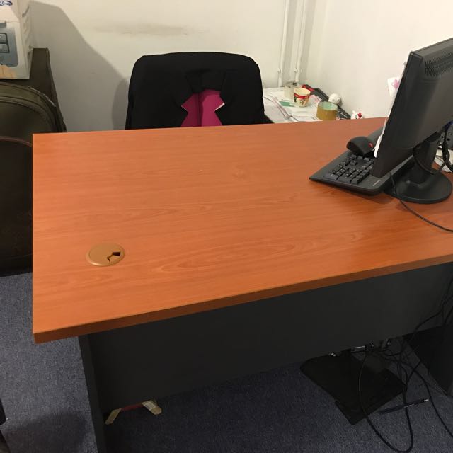 Maple Office Table, Furniture & Home Living, Furniture, Tables & Sets