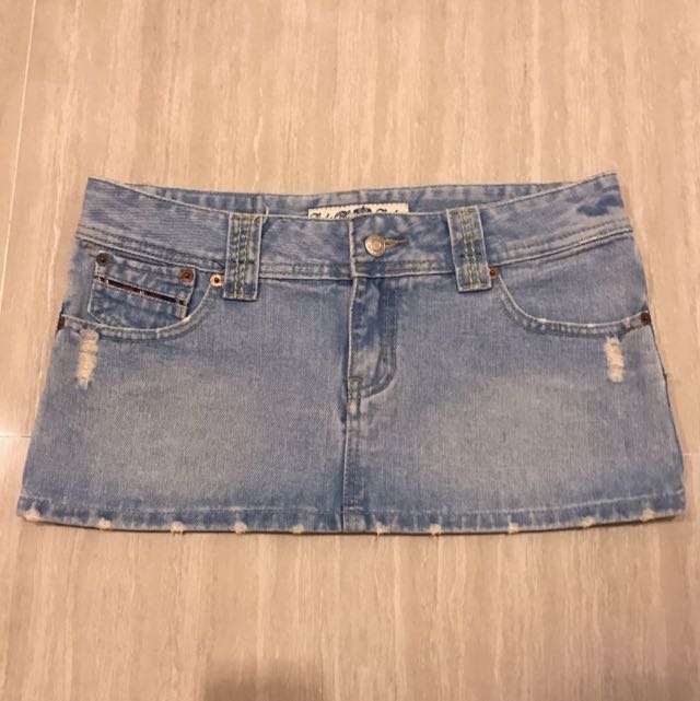 micro jean skirt
