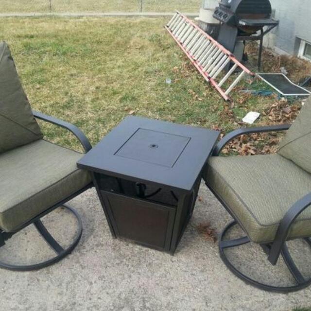 New Never Used Pation Set With Firepit Furniture On Carousell