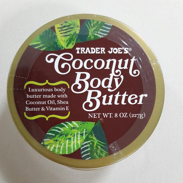 Trader Joe's Coconut Body Butter 227g, Beauty & Personal Care, Bath