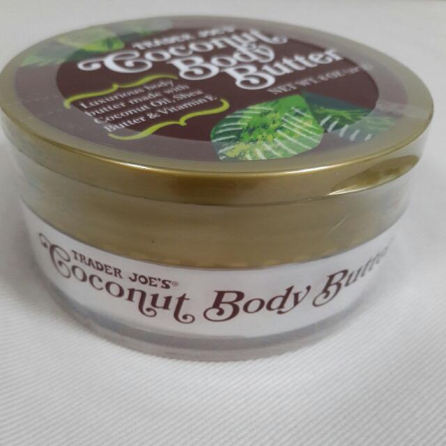Trader Joe's Coconut Body Butter 227g, Beauty & Personal Care, Bath