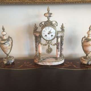 Antique french clock set negotiable