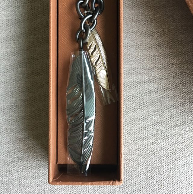 Coach feather keychain hot sale