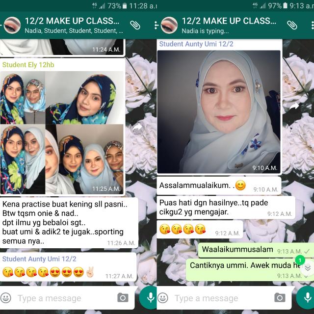Basic Make Up Class (Category: Makeup) located in Kuala Lumpur. Submitted by onieyusof (Listing ID 91644609, Image 3). Description: Assalammualaikum BASIC MAKE UP CLASS DEMO DAN PRAKTIKAL BELAJAR 2 LOOKS. 2 CIKGU. SEAT LIMITED. Time : 11am - 5pm Location : Bandar Baru Bangi dan Ampang *barang disediakan *makan tengahari disediakan *small gift -kita akan belajar base / cara apply foundation dengan betul -shading, sclupting dan highlighting teknik 
