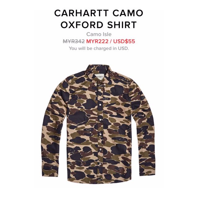 Camo discount oxford shirt
