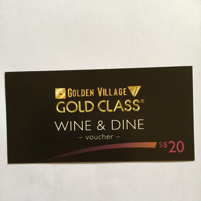 GV Gold Class Wine & Dine Voucher, Tickets & Vouchers, Vouchers on