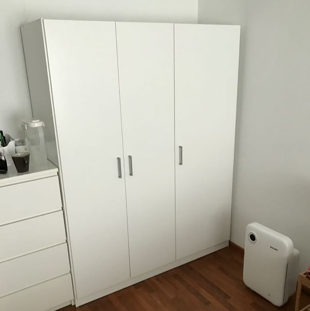 Ikea Dombas 3 Door Wardrobe Furniture Shelves Drawers On Carousell