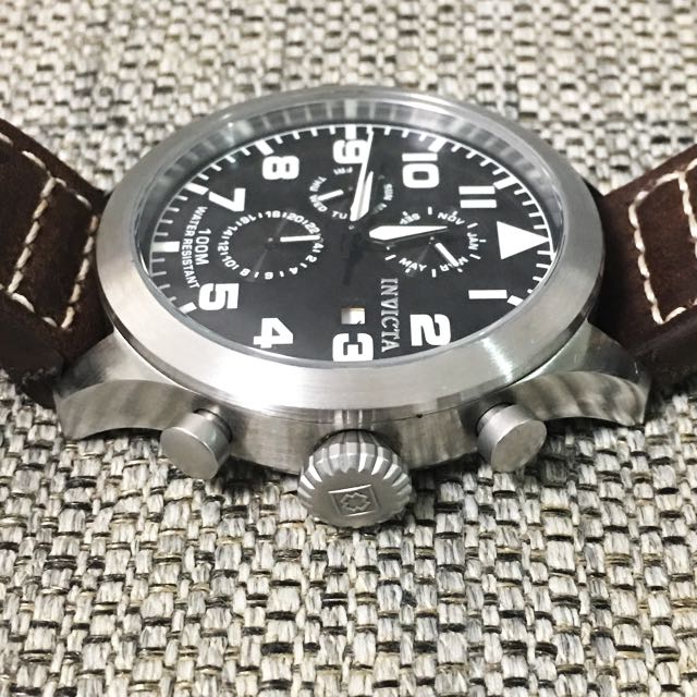 Invicta 44mm Quartz Pilot Watch Model 0350