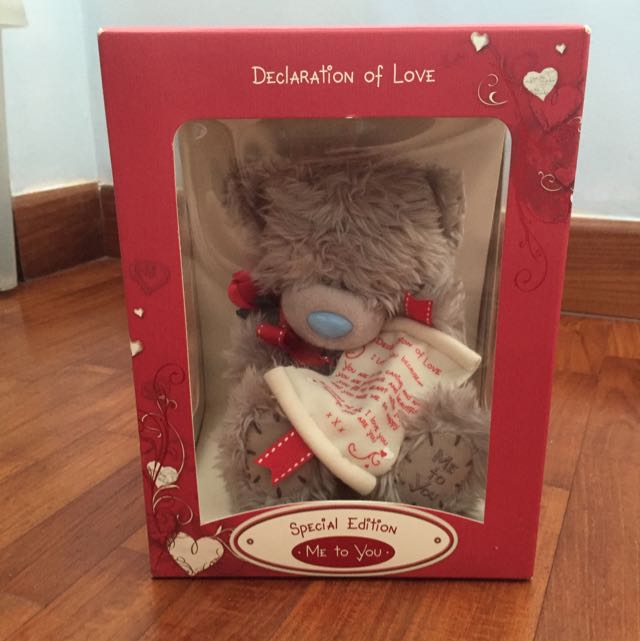 teddy bear in box