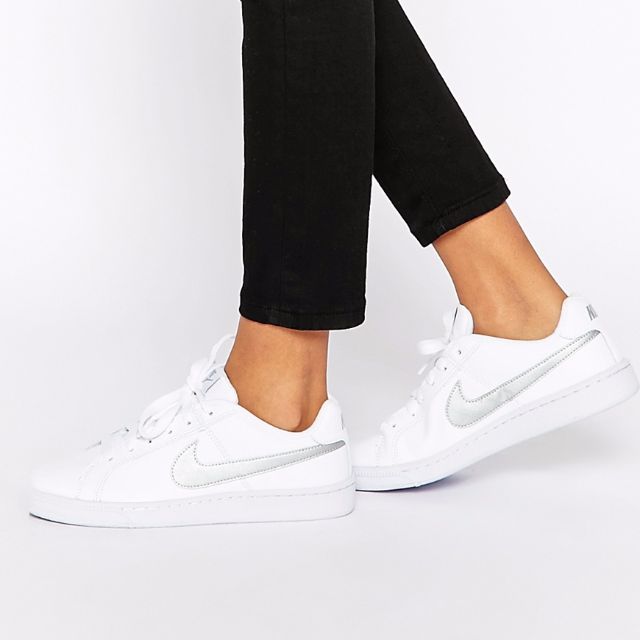 Nike White \u0026 Silver Royal Court 