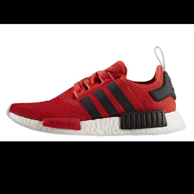 Red and black nmd sale