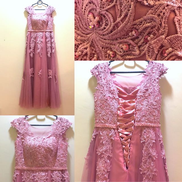 old rose pink dress