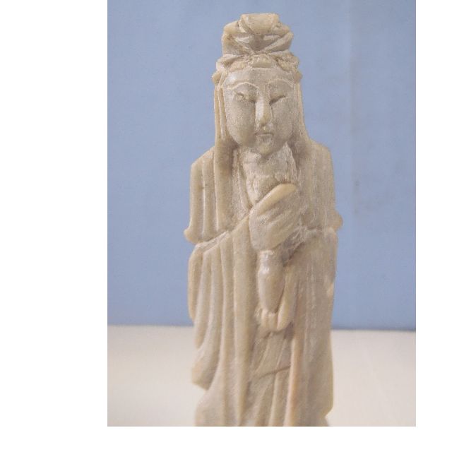 Soapstone carving of Buddha Kwan Yin hand carved circa mid 1900s