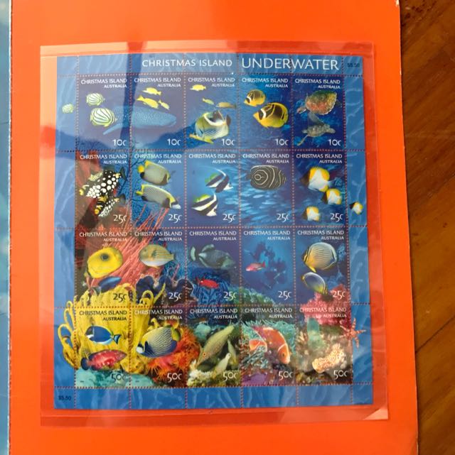 Australia Christmas Island Underwater Stamps Sheet Hobbies Toys 